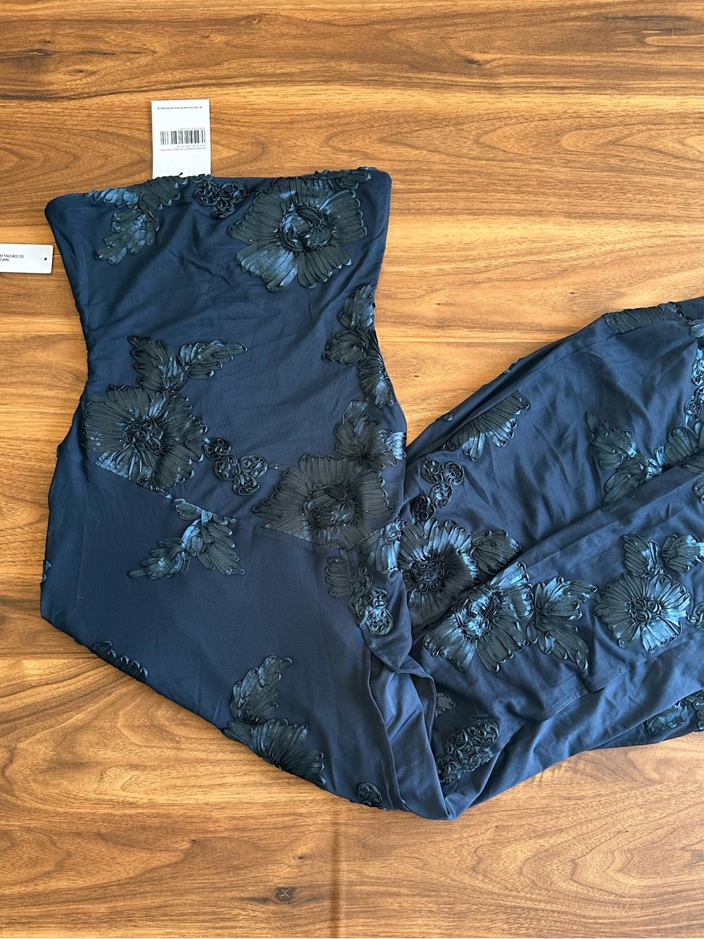 Princess Polly Maribeth Strapless Floral Maxi Dress Navy - Picture 2 of 5